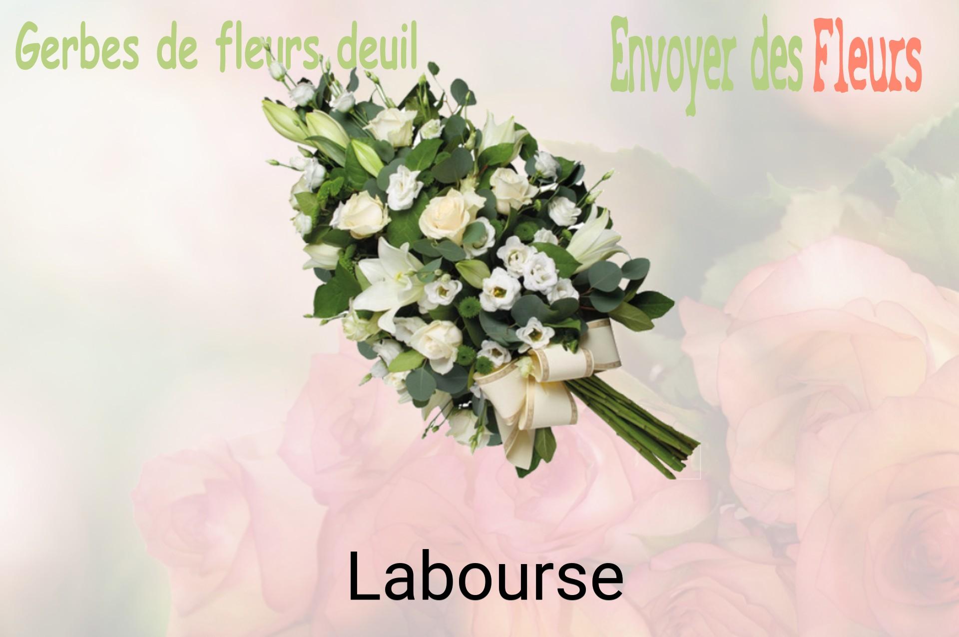 Gerbe de fleurs de deuil livrée à Labourse